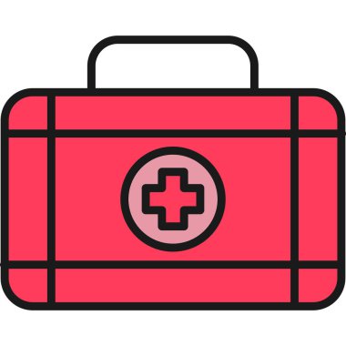 İlk yardım kiti simgesi, vektör illüstrasyon tasarımı