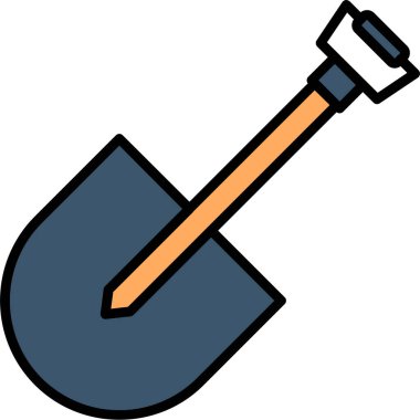 kürek simgesi vektör illüstrasyonu