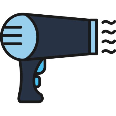 saç kurutma ikonu vektör çizimi