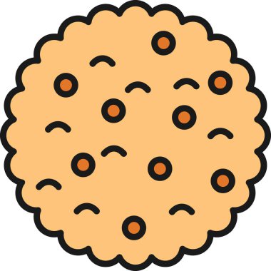 Kurabiye. Web simgesi basit illüstrasyon