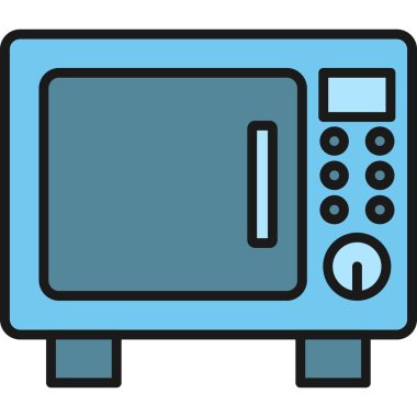 Mikrodalga. Web simgesi basit illüstrasyon