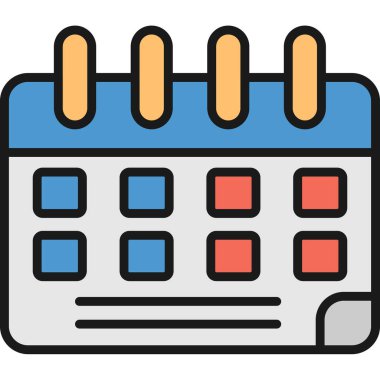 Takvim. Web simgesi basit illüstrasyon