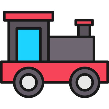 kamyon web simgesi basit vektör illüstrasyonu