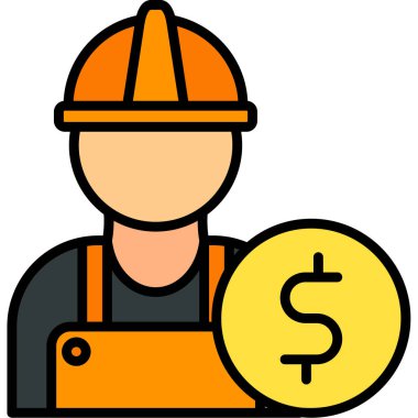 avatar işçi simgesi - taslak biçimi