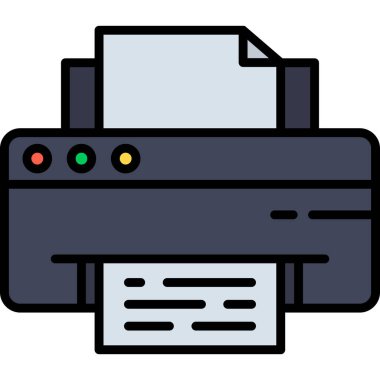 Yazıcı. Web simgesi basit illüstrasyon