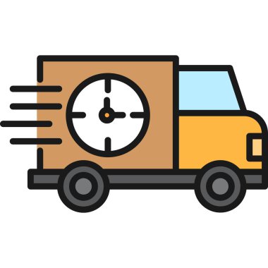 Teslimat. Web simgesi basit illüstrasyon