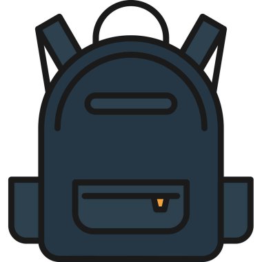 okul sırt çantası vektör simgesi