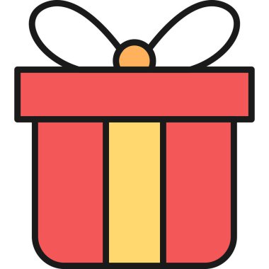 Hediye. Web simgesi basit illüstrasyon