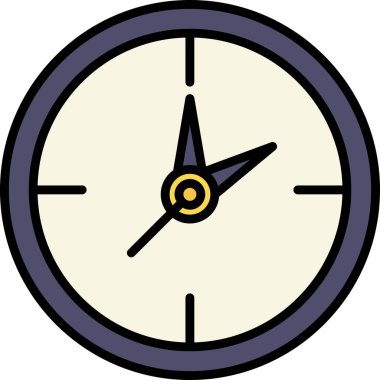 Saat. Web simgesi basit illüstrasyon