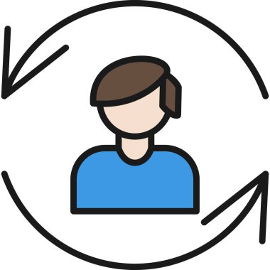 erkek kişi simgesi - taslak biçimi