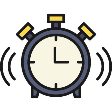 Alarm saat vektör renk simgesi