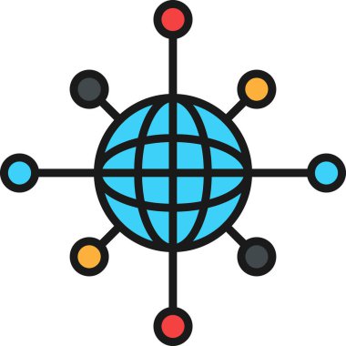 Genel bağlantı simgesi - ana hatlar biçiminde