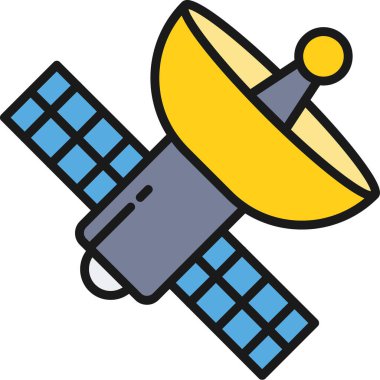 Uydu. Web simgesi basit illüstrasyon