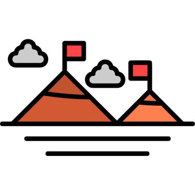 dağ ikonu vektör illüstrasyonu