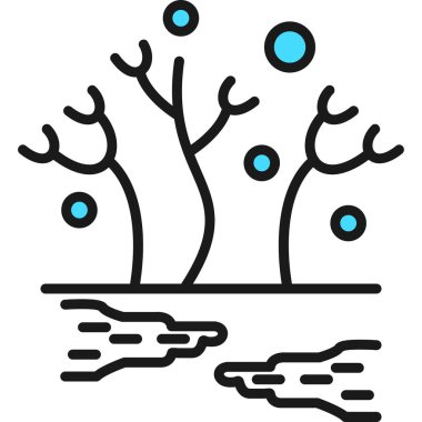 Ağaç. Web simgesi basit illüstrasyon