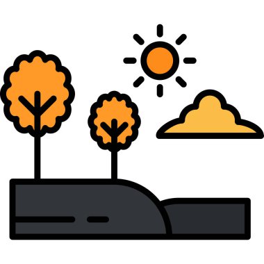 Doğa çevre ekolojisi simgesi - özet biçimi