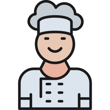 Aşçı şefi ikonu - ana hatlarıyla