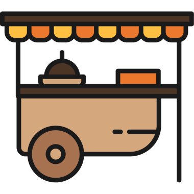 Kafe ikonu vektör illüstrasyonu