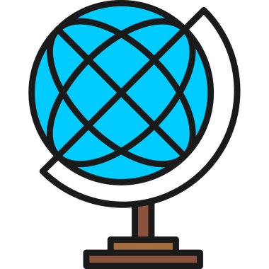 genel küresel ağ simgesi ana hat biçiminde