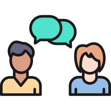 Konuş. Web simgesi basit tasarım