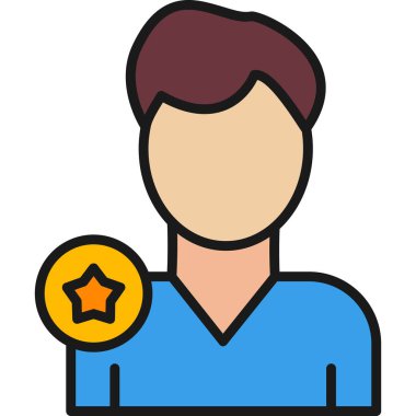 iş adamı simgesi vektör illüstrasyonu