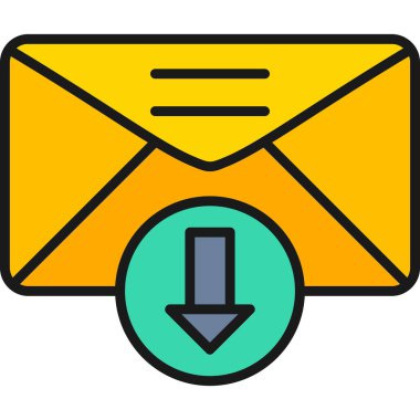 Zarf. Web simgesi basit illüstrasyon