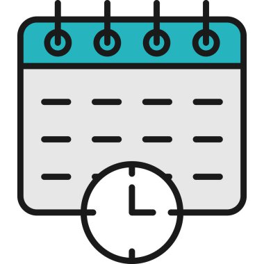 takvim simgesi, vektör illüstrasyonu