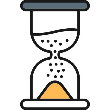 Kum saati ikon vektörü. Zaman zaman.