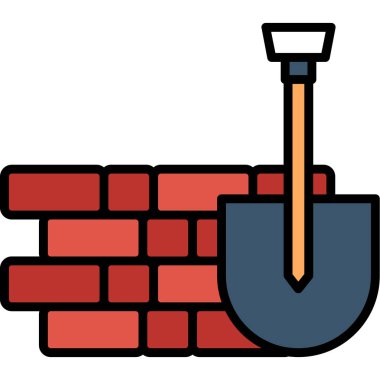 inşaat ve inşa konsept vektör simgesi.