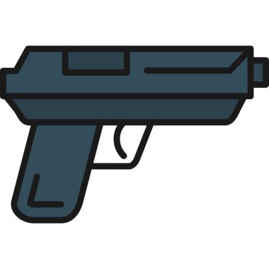 silah simgesi, vektör illüstrasyonu