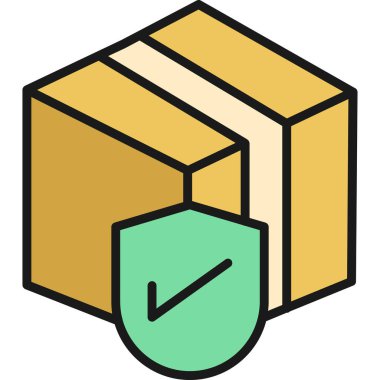 kutu teslim gönderme simgesi Doldurulmuş ana hatlar biçimi