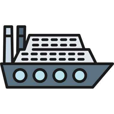 Gemi teknesi simgesi basit bir vektör. gemi teknesi