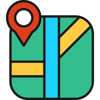 Konum pin vektör simgesi