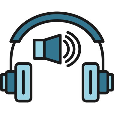 müzik hoparlörlü ses dalgası