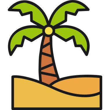 Plaj simge vektör çizim