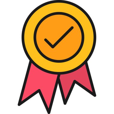 Madalya. Web simgesi basit illüstrasyon