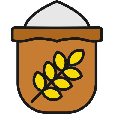 Buğday. Web simgesi basit illüstrasyon