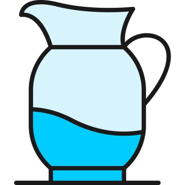 Sürahi. Web simgesi basit illüstrasyon