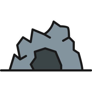 taş simgesi vektör çizim şablonu