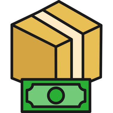 para kutusu simgesi renk ana hatları vektörü