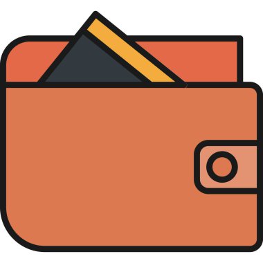 cüzdan ikonu vektör illüstrasyonu