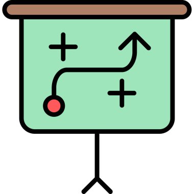 Ok grafiği diyagramı simgesi - taslak biçimi
