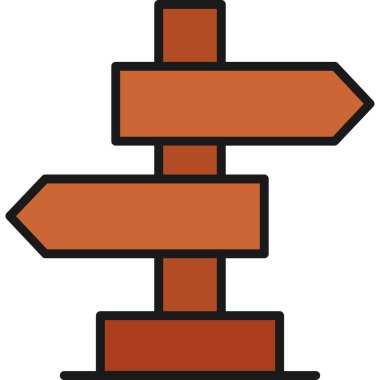 Doldurulmuş yön simgesi - özet biçimi