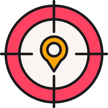 konum. Web simgesi basit illüstrasyon