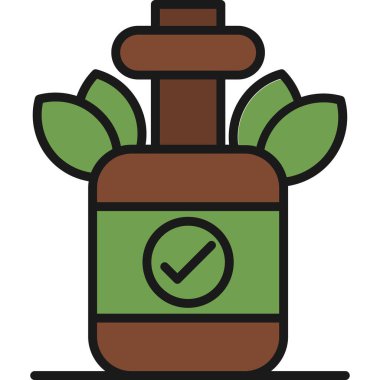 Kaktüs saksı simgesi - taslak biçimi