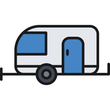 kamyon simgesi, vektör illüstrasyonu