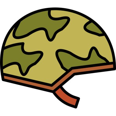 Kask simgesi vektör illüstrasyonu