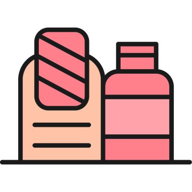 Bir şişe su ikonu, taslak biçimi