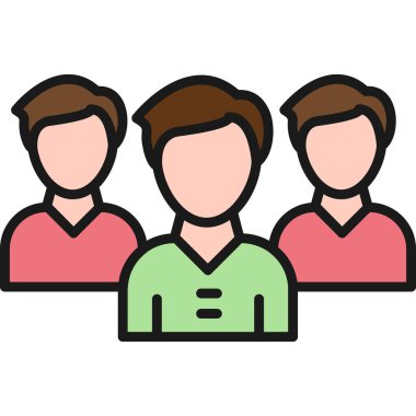 Grup insanlar vektör simgesi