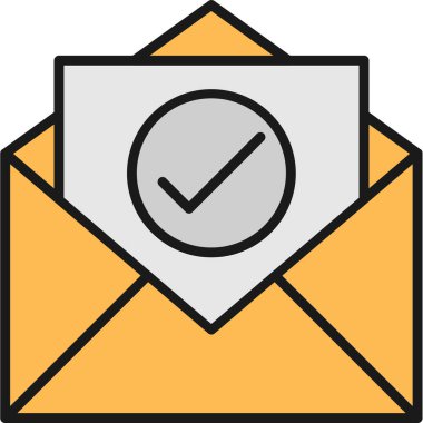 e- posta harfi simgesi, vektör illüstrasyon tasarımı